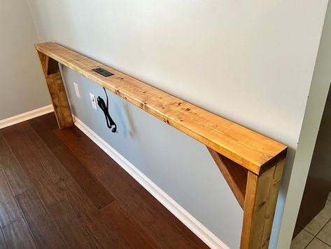 Behind The Couch Console Table, Behind The Couch Console, Shelf Behind Couch, Couch Table Diy, Couch Console Table, Couch Console, Behind Sofa Table, Sofa Shelf, Behind Couch Table