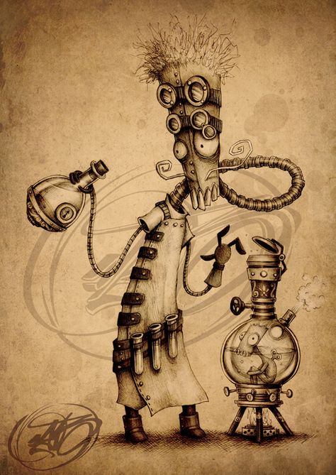 UCRONIA (s02) by Paride Bertolin (JAB), via Behance Steampunk Art Drawing, Steampunk Kunst, Steampunk Drawing, Steampunk Illustration, Steampunk Artwork, Steampunk Tendencies, Arte Robot, Steampunk Art, Art Et Illustration