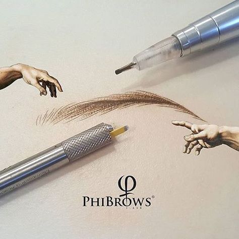 Phibrows Logo Design, Microblading Eyebrows Training, Mircoblading Eyebrows, Phibrows Microblading, Makeup Logo Design, Phi Brows, Brow Studio, Eyebrow Design, Tattoo Posters