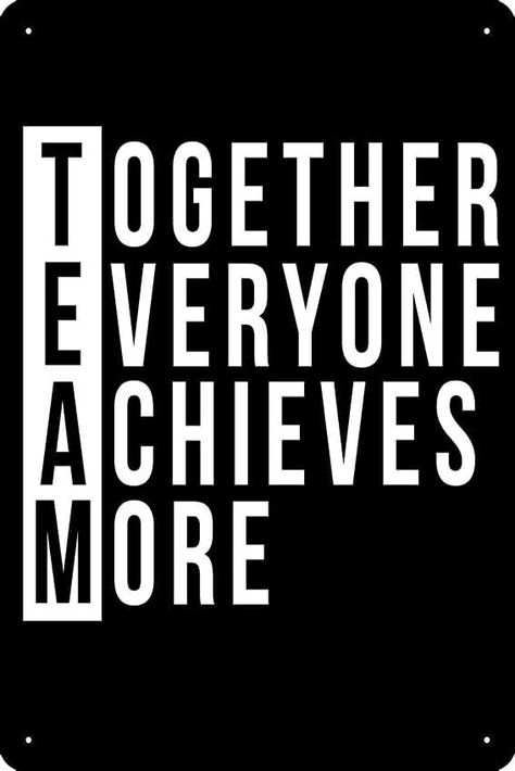 Amazon.com : Team Together Everyone Achieves More Teamwork Leader Poster Metal Tin Sign 12 X 8 Inch Funny Man Cave Home Office Bar Decor : Home & Kitchen Home Office Design, Man Cave Home Office, Together Everyone Achieves More, Productive Home Office, Home Office Bar, Funny Man, Cave Home, Office Bar, Office Inspiration