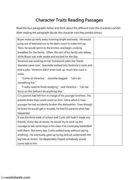 Character Traits Worksheet, Character Development Worksheet, 4th Grade Worksheets, Teaching Character Traits, Character Trait Worksheets, Kids Worksheet, Teaching Character, Cursive Writing Worksheets, Solving Equations