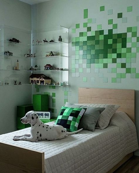 11 Minecraft Bedroom Ideas That Rock in 2022 | Houszed Boys Minecraft Bedroom, Minecraft Room Decor, Minecraft Bedroom Decor, Teenager Bedroom Boy, Big Boy Bedrooms, Minecraft Bedroom, Boy Bedroom Design, Minecraft Room, Big Boy Room