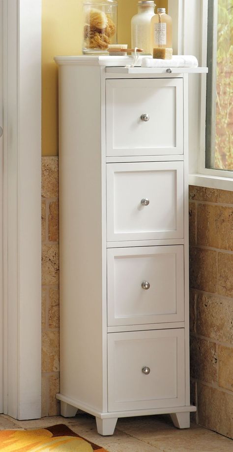 Tall Narrow Storage Cabinets - Ideas on Foter Tall Narrow Dresser, Tall Cabinet With Doors, Tall Narrow Storage Cabinet, Narrow Bathroom Cabinet, Narrow Bathroom Storage, Bathroom Chest, Narrow Chest Of Drawers, Narrow Dresser, Slim Storage Cabinet