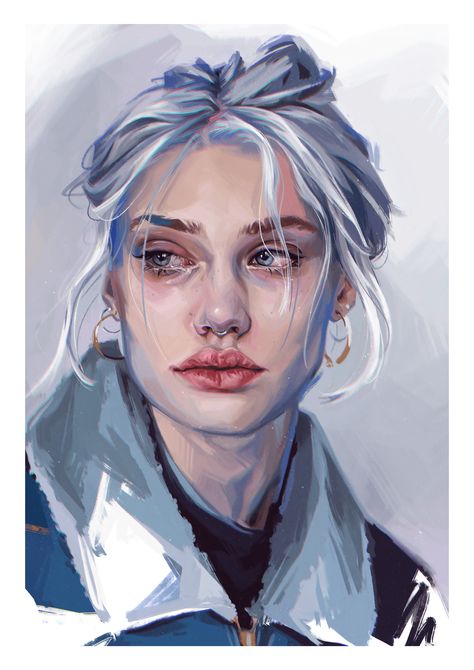 Digital Art Software, Digital Portrait Illustration, Digital Painting Portrait, Photoshop Painting, Arte Cyberpunk, Digital Portrait Art, Digital Painting Tutorials, Digital Art Illustration, Portrait Illustration