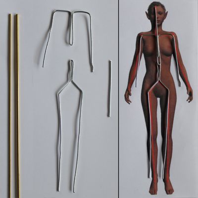 tut- wire armature, rod for support, foil for under-sculpt and wrap with tape. Armature Sculpture How To Make, Clay Dolls Tutorial, Clay Dolls Diy, Doll Making Ideas, Clay Armature, Doll Armature, Dollmaking Tutorials, Polymer Doll, Wire Doll