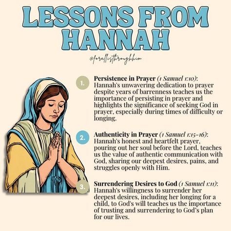 Hannah In The Bible, Hannah Bible, Samuel Bible, Praying In The Spirit, Verse Bible, Resurrection Day, Bible Women, Bible Characters, Bible Study Lessons