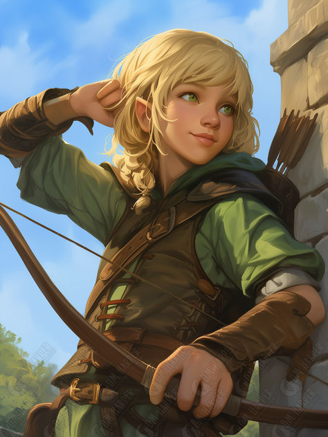 Pennie, Tiller's Guard Scout, Halfling Ranger, Goldenfields, Storm King's Thunder Halfling Ranger Female Dnd, Dnd Halfling Female, Halfling Paladin, Halfling Character Art, Halfling Dnd, Female Halfling, Pirate Female, Fantasy Ranger, Dnd Halfling