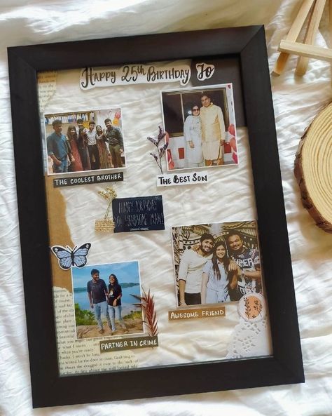 Photo Collage Diy, Happy 25th Birthday, Diy Best Friend Gifts, Bff Gifts Diy, Photo Collage Gift, Birthday Gifts For Boyfriend Diy, Diy Birthday Gifts For Friends, Diy Paper Crafts Decoration, Easy Diy Gifts