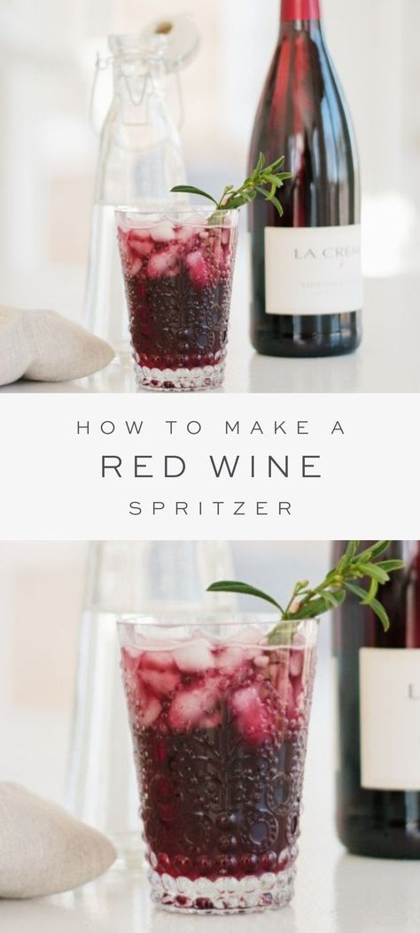 Prosecco Sangria, Red Wine Vinegar Recipes, Red Wine Spritzer, Wine Spritzer Recipe, Red Wine Drinks, Red Wine Cocktails, Healthy Lemonade, Wine Cocktail Recipes, Red Wine Recipe