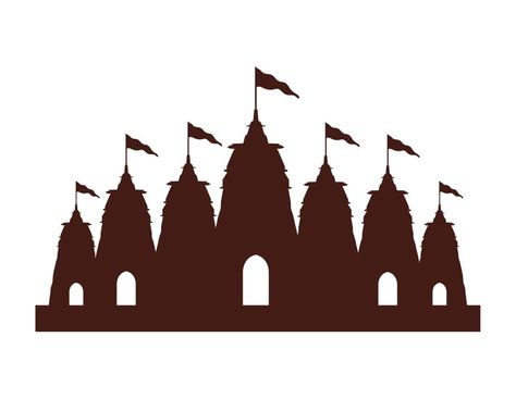 dussehra temple silhouette Dussehra Decoration, Temple Silhouette, Temple Vector, View Drawing, Temple Logo, Media Icon, Black Shadow, Birds Eye View, Social Media Icons