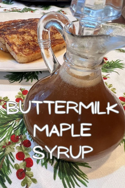 Buttermilk maple syrup is delicious on top of French toast, waffles or pancakes. It takes syrup to a whole new level. Carmel Syrup, Buttermilk Syrup, French Toast Waffles, Milk Syrup, Pancake Syrup, Flavored Syrup, Syrup Recipe, Caramel Flavoring, Corn Syrup