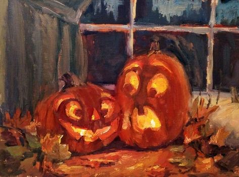 Halloween Art Drawing, Alla Prima Painting, Halloween Pumpkin Designs, Panel Board, Halloween Artwork, Pumpkin Painting, Pumpkin Art, Halloween Painting, Autumn Painting