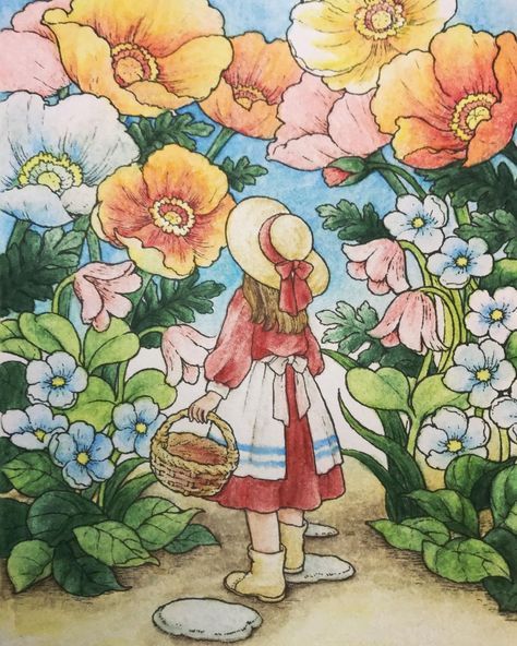 Whimsical Art Journal, 동화 삽화, Faber Castell Polychromos, Storybook Art, Beautiful Art Paintings, Fairytale Art, Art Drawings For Kids, Coloring Book Art, Cute Easy Drawings