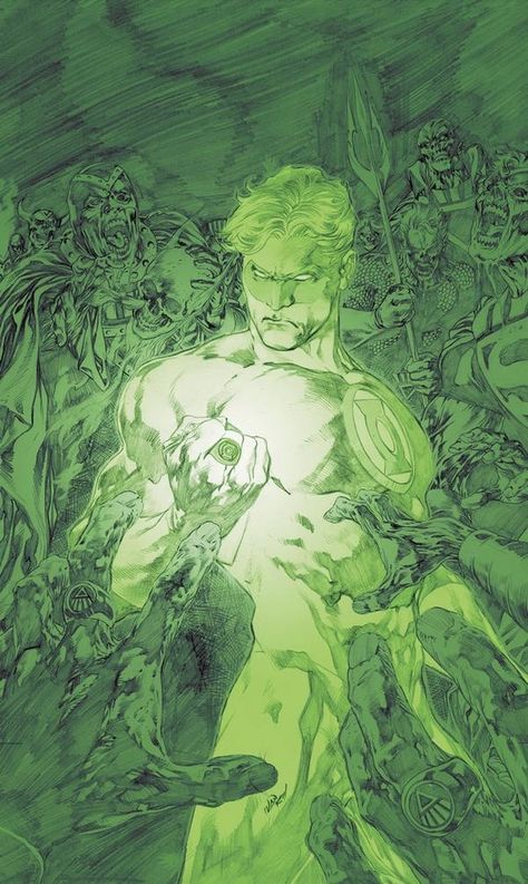 Jim Lee, Croquis, Jim Lee Art, Green Lanterns, Green Lantern Hal Jordan, Hal Jordan, Lantern Corps, Green Lantern Corps, Arte Dc Comics