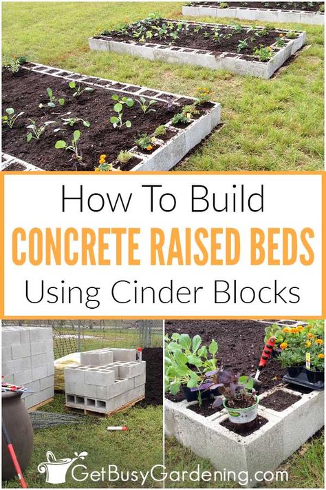 Inexpensive cinder blocks are a great way to get your home garden up and running with DIY concrete raised beds. They can be designed to fit in small spaces, and make otherwise unworkable terrain into a fertile place for flower and vegetable gardens. Get all the information and steps you need to choose your materials, and then design and build sturdy, long lasting homemade cinder block garden beds. With my tips and experience, you can create your garden space from scratch in just one afternoon. Garden Beds Cinder Blocks, Cinder Blocks Raised Garden Beds, Concrete Vegetable Garden Raised Beds, Fresco, Raised Garden Beds Diy Concrete Blocks, Pallet Vegetable Garden Diy, Diy Raised Garden Bed Cinder Blocks, Raised Garden Beds With Cinder Blocks, Cinder Blocks Garden