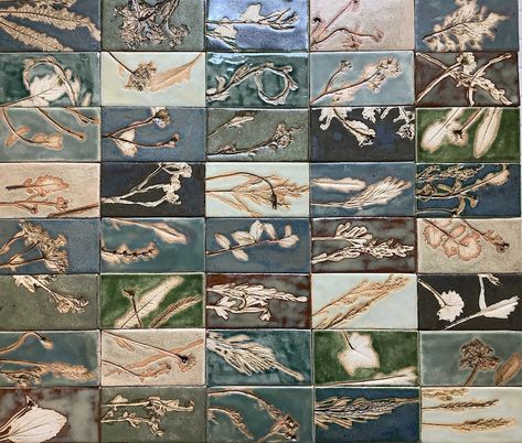 Tile and Decor Set 'secret Garden XII', Handmade Wall Tiles, Wall Tiles,backsplash - Etsy Australia Rectangular Tiles, Tiles Backsplash, Patchwork Tiles, Soft Clay, Tiles Wall, Decorative Tiles, Handmade Tiles, Painting Art Projects, Dream House Decor