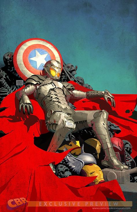 Marvel Knights - Ultron variant cover by Raffaele Ienco * Ultron Comic, Marvel Knights, Comic Book Artwork, Marvel Villains, Avengers Age, Awesome Pictures, Comic Shop, Marvel Comics Art, Age Of Ultron