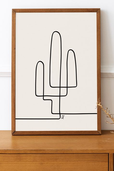 Marfa Inspired Decor, Chic Southwestern Decor, Diy Cactus Wall Art, Desert Gallery Wall, Desert Aesthetic Decor Bedroom, Desert Design Ideas, Minimalist Desert Art, Organic Desert Living Decor, Abstract Cactus Art