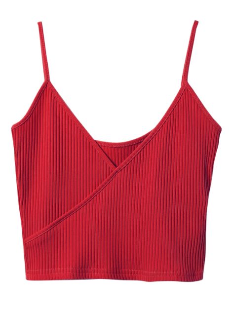 Style: Fashion  Shirt Length: Short  Collar: Spaghetti Strap  Pattern Type: Solid  #Zaful #Clothing #Tops Sando Outfit Tank Tops, Red Cami, Red Camisole, Red Tank Top, Red Crop Top, Tank Top Outfits, Red Tank Tops, Cute Tank Tops, Red Tank