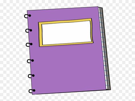 Notebook Clipart, Notebook Png, Purple Notebook, Teaching Portfolio, Public Domain Books, Pen Icon, Book Clip Art, Free Notebook, Kids Part