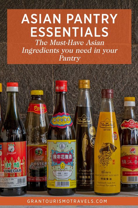 Asian Pantry Essentials – The Must-Have Asian Ingredients You Need In Your Pantry via @grantourismo Asian Pantry, Chinese Drink, Pantry Stock, Asian Ingredients, Asian Seasoning, Homemade Chinese Food, Japanese Bread, Korean Kitchen, Cambodian Food