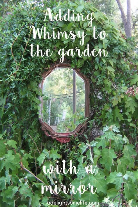 Walled Gardens, Beds Diy, Witch Garden, Garden Mirrors, Cedar Fence, Garden Whimsy, Walled Garden, Moon Garden, The Secret Garden