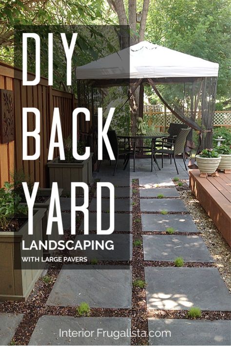 How to expand your outdoor living space with large stone patio pavers and garden moss varieties, a DIY weekend outdoor project. Backyard Paver Ideas Budget, Large Paver Patio Ideas, Diy Stone Patio, Large Concrete Pavers, Diy Paver, Bank Interior, Concrete Paver Patio, Trellis Diy, Stone Backyard