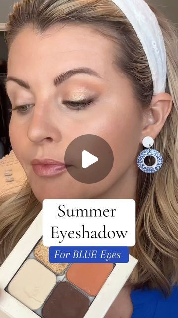 Chelsea Bare on Instagram: "For my blue eyed girls! This summer palette is so pretty. Reminds me of a summer sunset 😍  Colors used: Havana, Blondie, Sabrina, and Coco! You can shop in my Bl0 under “order makeup”  or comment “sunset” and I’ll send you the links! #blueeyedgirl #eyeshadowforblueeyes #summereyeshadow #easyeyeshadow #seint #seinteyeshadow #seintartist #easymakeup #eyeshadowtutorial" Blue Eyes Eyeshadow, Summer Eyeshadow, Summer Eyes, Summer Palette, Eyeshadow For Blue Eyes, Blue Eyed Girls, Simple Eyeshadow, Summer Makeup Looks, Beautiful Blue Eyes