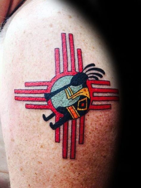 Male With Cool Kokopelli Tattoo Design Southern Tattoos, Kokopelli Tattoo, God Of Fertility, Kokopelli Art, Indian Tattoos, Native American Tattoos, Native Tattoos, Flute Player, Indian Tattoo