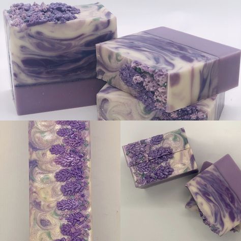 Lavender Soap Lavender Soap Aesthetic, Lilac Soap, Soap Block, Handmade Soap Packaging, Purple Soap, Handmade Lavender Soap, Easy Soap Recipes, Homemade Skincare, Bob Marley Art