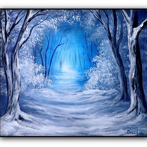 PATHWAY THROUGH THE FROSTED WOODS https://youtu.be/PesZWTBNPhU Step into an enchanting world with our latest acrylic landscape painting demo, "Pathway Through the Frosted Woods." This step-by-step tutorial elegantly guides beginners through the serene beauty of winter's embrace, showcasing techniques to capture the delicate frost and the tranquility of a woodland path. As you paint, you’ll learn to blend colors and create depth, transforming your canvas into a peaceful winter scene. Join us ... Winter Landscape Acrylic Painting, Winter Acrilyc Painting, Winter Acrylic Paintings, Christmas Landscape Painting, Winter Night Painting, Winter Wonderland Painting, Winter Forest Painting Acrylic, Winter Forest Painting, Snow On Trees Painting