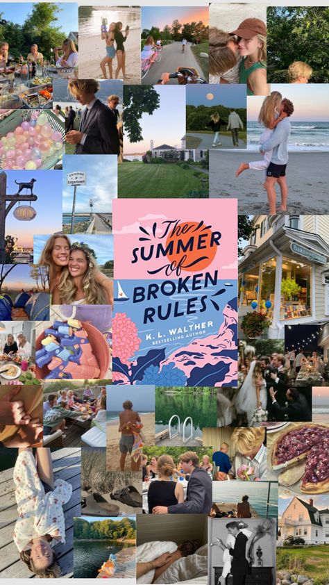 THE SUMMER OF BROKEN RULES - Stephen Witry, The Summer Of Broken Rules, Romcom Books, Feel Good Books, Romance Series Books, Collage Book, Book Background, Teen Romance Books, Unread Books