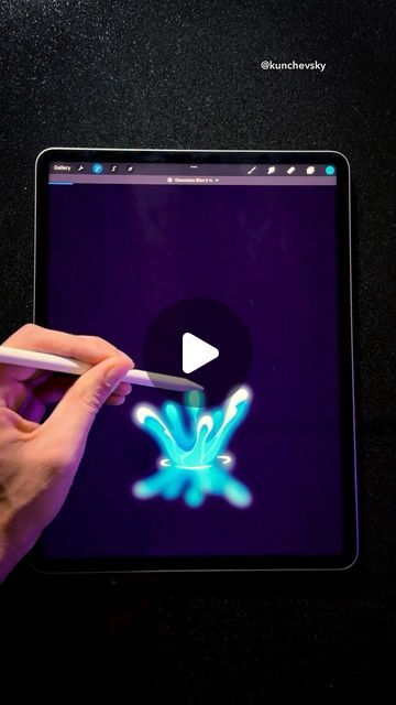 Alex Kunchevsky on Instagram: "New water splash animation in Procreate 💦 ⠀ Get my beginner-friendly Procreate course 💛 Link in bio 🙌 ⠀ #procreate #animation" How To Get Procreate For Free, Digital Art For Beginners Tutorials, How To Do Animation On Procreate, Procreate Basics Tutorial, How To Animate In Procreate, Drawing Ideas For Procreate, How To Animate On Procreate, Procreate Realistic Drawing, Water Splash Animation