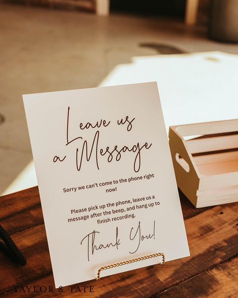 ✨Wedding Tip Wednesday✨ Set up a dedicated phone or tablet for guests to leave personal messages or advice for the newlyweds. Place it in a prominent spot at your reception with a sign encouraging guests to record their messages. This can be a fun and interactive way for guests to share their well-wishes, favorite memories, or advice.�📞🤍✨ #thelakesvenue #leaveamessage #bride #groom Letter To Wedding Guests, Wedding Reminders For Guest, Advice For The Newlyweds, Well Wishes, Table Wedding, Reception Ideas, Wedding Guests, A Sign, Wedding Tips