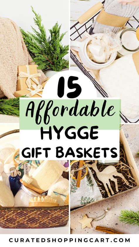 Give the gift of warmth and comfort this winter with these 15 hygge gift basket ideas. Whether you’re looking for Christmas presents, self-care kits, or cozy home decor, these baskets are thoughtfully filled with items like soft blankets, winter-scented candles, and gourmet treats. Ideal for the holiday season or creating a warm winter atmosphere at home. Winter holiday gifts, cozy presents, hygge home decor, Christmas gift ideas, winter wellness gifts, thoughtful gift baskets for winter. Blanket And Candle Gift Basket, Basket Of Favorite Things Gift Ideas, Hygge Christmas Gift Basket, Gift Basket Exchange Ideas, Eco Friendly Gift Basket, Wellness Kits Gift Ideas, Hygge Gift Box Ideas, Gifts For Healthy Lifestyle, Gifts For Crunchy Women