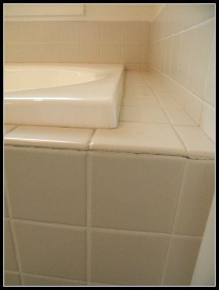 we updated our 90 s bathtub in one weekend with less than 200, bathroom ideas, diy, home decor, tiling, It had almond colored 90s tile Tile Around Tub, Tile Around Bathtub, Porch Vibes, Bathtub Makeover, Restroom Remodel, Tile Tub Surround, Tub Remodel, Bathtub Surround, Refinish Bathtub