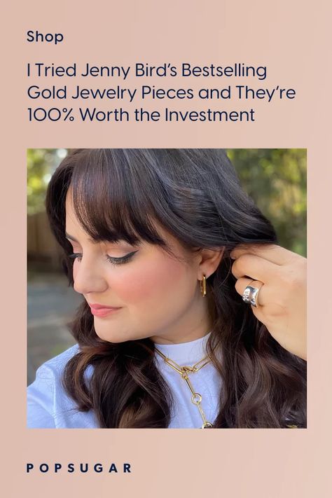 Read Our Honest Review of Jenny Bird Jewelry With Photos Bean Jewelry, Jenny Bird Jewelry, Mindy Kaling, Jenny Bird, Popsugar Fashion, Link Earrings, Jewelry Style, Bird Jewelry, Chain Extenders