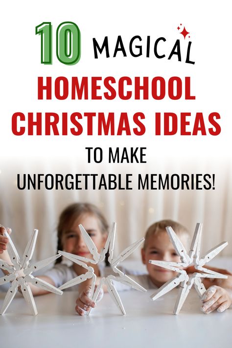 Get ready for a festive season with these 10 magical Homeschool Christmas ideas! Perfect for Montessori-inspired learning, these activities include DIY Homeschool Christmas Ornaments, fun Christmas Farm Activities, and creative Christmas Homeschool Printables. Ideal for Christian Christmas Homeschool, Kindergarten themes, or your next Homeschool Co-op Christmas Party. Make December special with engaging Christmas Homeschool Activities and party ideas that bring the holiday spirit to life! Christmas Homeschool Crafts, Christmas Crafts For Homeschool, Homeschool Co-op Christmas Party, How To Make Christmas Magical, Homeschool Christmas Party, Christmas School Homeschool, Christmas Homeschool Ideas, Homeschool Christmas Ideas, December Homeschool Ideas