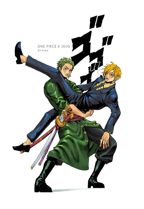 One Piece Crossover, Zoro Sanji, Jojo Parts, Good Anime To Watch, Zoro One Piece, One Piece Images, One Piece Comic, One Piece Pictures, One Piece Fanart