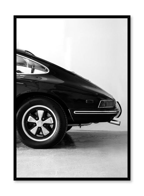 This vintage Porsche is a classy addition to your walls.  Curated Photography by Opposite Wall Prints are not framed Planet Astrology, Black And White Car, Porsche Vintage, Porsche Poster, Porsche Car, Moon Reading, Matting Pictures, Shotting Photo, Vintage Porsche