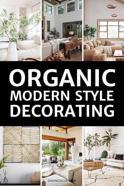 Organic Modern Style Decorating Diy Farmhouse Ideas, Organic Modern Style, Modern Farmhouse Ideas, Modern Farmhouse Decor Ideas, Modern Style Decor, Rustic Bedroom Decor, Small Home Offices, Rustic Kitchen Decor, Inviting Home