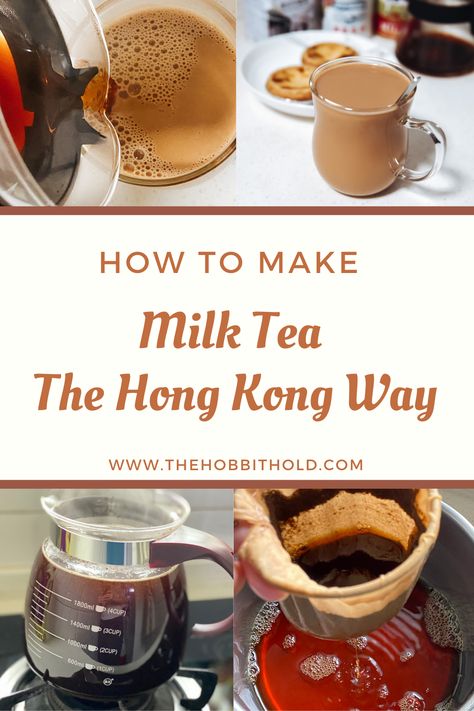 Hong Kong Milk Tea is one of the most popular drinks in Hong Kong. It is made of strong black tea with the addition of evaporated and condensed milk. The condensed milk adds a dash of sweetness. Hong Kong milk tea is a great choice for breakfast due to its high content of caffeine. It can also be enjoyed as an afternoon tea, as it is a great mood enhancer especially if you are taking an afternoon break after a moody day in the office. #milktea #howtomakemilktea #tearecipes #tealatterecipes Black Milk Tea Recipe, Tea With Condensed Milk, Taiwanese Milk Tea, Chinese Tea Recipe, Chinese Milk Tea, Hong Kong Bakery, Hong Kong Breakfast, Chinese Milk Tea Recipe, Hot Milk Tea Recipe