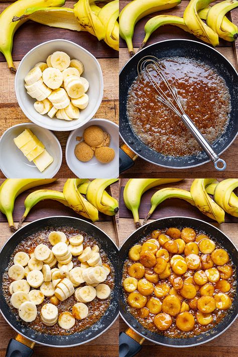 Healthy Delicious Dinner, Bananas Recipes, Caramelized Fruit, Dessert Recipies, Banana Walnut, Caramelized Bananas, Banana Dessert, Banana Healthy, Banana Recipes