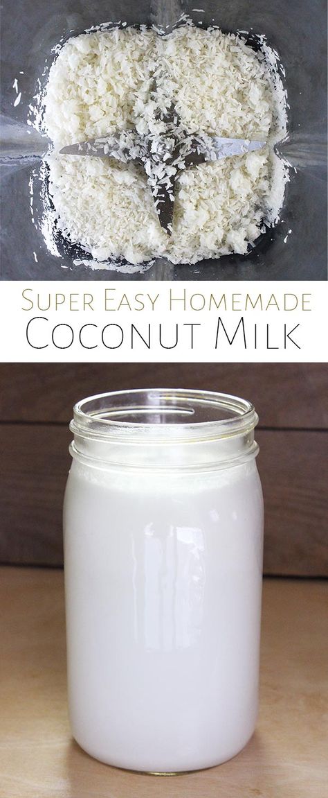 Coconut Recipes Easy, Chia Seed Gel, Homemade Coconut Milk, Make Coconut Milk, Dairy Free Alternatives, Coconut Milk Recipes, Nut Milk Bag, Vegan Milk, Easy Homemade Recipes