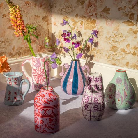 Spray painted vases