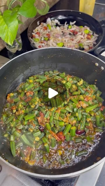 Hira Mughal on Instagram: "Resharing most favourite & my first ever video to cross 3million + Views 😍

This is how Ami makes Bhindi Masala 💚

Save this Recipe to try later 😍

Ingredients 
✨Oil as required 
✨Bhindi (Okra) 1-1/2 kg 
✨Onion ( Piyaz) Slices 2
✨Ginger, Garlic (chopped) 1-tbsp
✨ Whole Red Chilli 7-8
✨ Tomatoes 4-5
✨ Salt to taste 
✨ Coriander powder 1-tsp 
✨ turmeric powder half-tsp 
✨ Red Chilli Powder as required 
✨ Mustard seeds (Methidana)1-tsp 
✨ Rayi (Fenugreek seeds) half-tsp 
✨ Kalonji 1-tsp 
✨ Hari Mirchain ( Green chillies) 4-5
✨ Fresh coriander leaves 

Directions 
💚In any pot add oil fry Bhindi 1-kg for 3-4minutes & set aside.
💚In another pot add oil , onion & fry until golden brown.
💚Add ginger, garlic & whole Red Chillies.
💚Add all the spices & tomatoes. Add Bhindi Fry, Bhindi Masala, Red Chilli Powder, Mustard Seeds, Turmeric Powder, Coriander Powder, Fenugreek Seeds, Coriander Leaves, Red Chilli