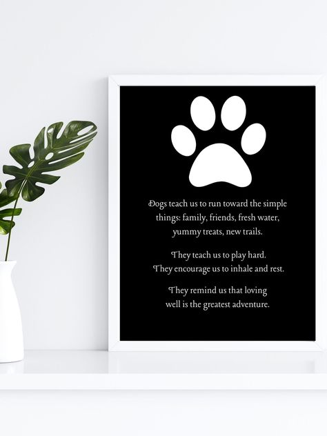 Dog Loss Gift, Printable Dog, Dog Loss, Dog Owner Gift, Dog Memorial Gift, New Dog, Sweet Dogs, Gifts For Dog Owners, Dog Gift