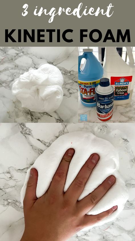 Diy Sensory Play, Homemade Kinetic Sand, Make Kinetic Sand, Diy Kinetic Sand, Making Fluffy Slime, Diy Sensory, Sensory Crafts, Activities For Girls, Activities For Boys