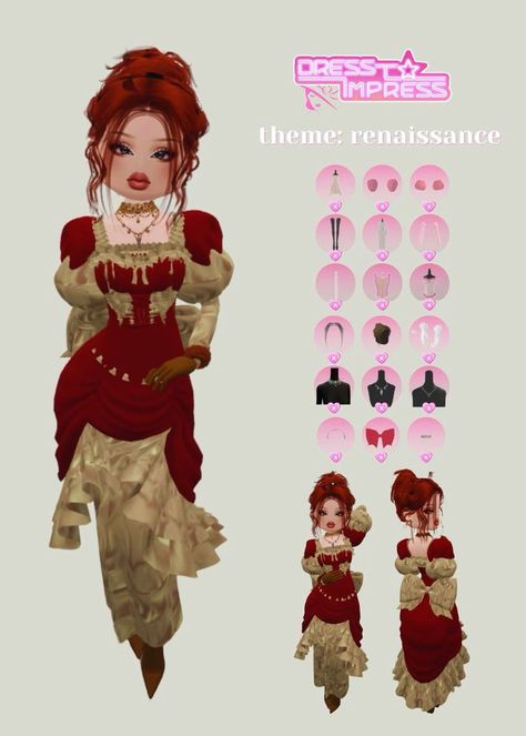 Dress To Impress Poses, 1920 Outfit Ideas, Red Dress To Impress, Top Model Dress, Fancy Dress Code, Met Gala Dresses, Dti Ideas, Aesthetic Roblox Royale High Outfits, European Summer Outfits