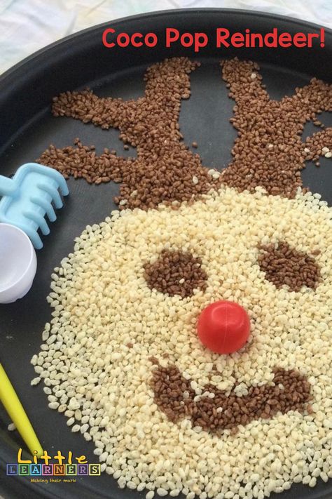 Childcare Experiences, Tuff Tray Ideas Toddlers, Coco Pops, Messy Play Activities, Baby Christmas Crafts, Christmas Activities For Toddlers, Preschool Christmas Activities, Christmas Tray, Nursery Activities